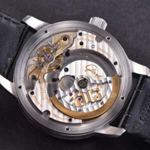 PanoMatic Lunar TZF 40MM White Dial Black Leather Strap A23J - Image 24