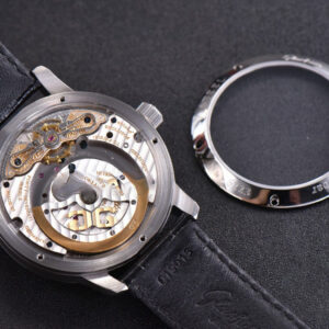 PanoMatic Lunar TZF 40MM White Dial Black Leather Strap A23J - Image 25