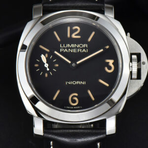 PAM915 44mm HWF Black Dial Black Leather Strap A6497