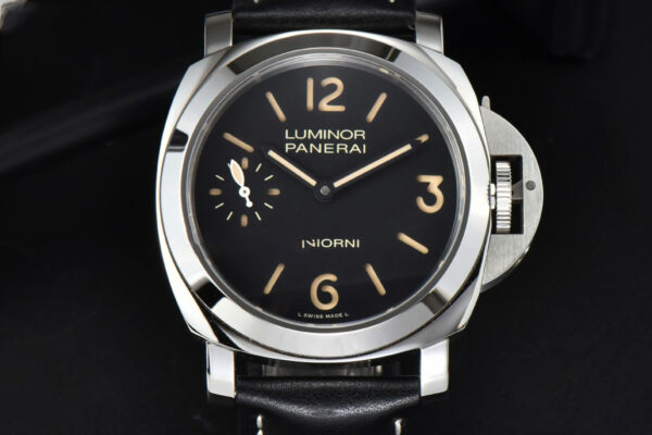 PAM915 44mm HWF Black Dial Black Leather Strap A6497