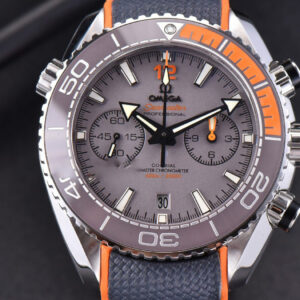 Planet Ocean Chrono 45.5mm OMF Gray Dial Orange/Black Rubber Strap A9900