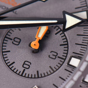 Planet Ocean Chrono 45.5mm OMF Gray Dial Orange/Black Rubber Strap A9900 - Image 4