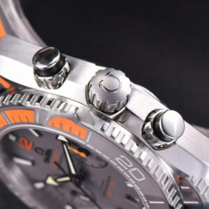 Planet Ocean Chrono 45.5mm OMF Gray Dial Orange/Black Rubber Strap A9900 - Image 8