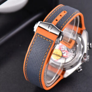 Planet Ocean Chrono 45.5mm OMF Gray Dial Orange/Black Rubber Strap A9900 - Image 10