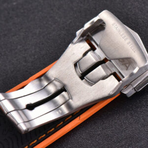 Planet Ocean Chrono 45.5mm OMF Gray Dial Orange/Black Rubber Strap A9900 - Image 13