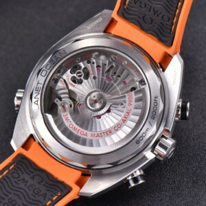 Planet Ocean Chrono 45.5mm OMF Gray Dial Orange/Black Rubber Strap A9900 - Image 16