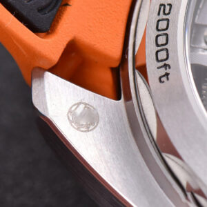 Planet Ocean Chrono 45.5mm OMF Gray Dial Orange/Black Rubber Strap A9900 - Image 25