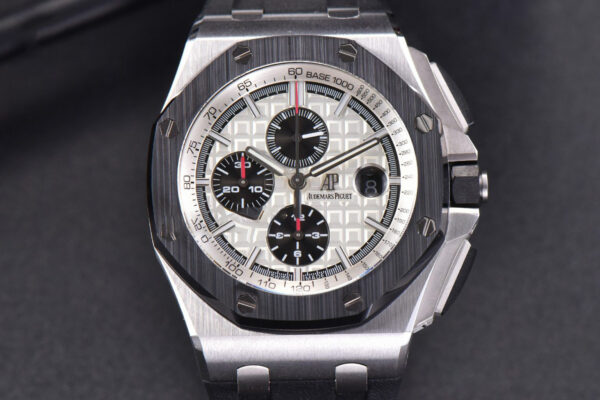 Royal Oak Offshore JF 44MM Black Ceramic Panda Dial Rubber Strap A3126 V2