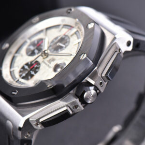 Royal Oak Offshore JF 44MM Black Ceramic Panda Dial Rubber Strap A3126 V2 - Image 12