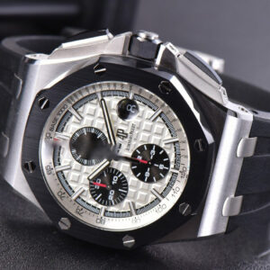 Royal Oak Offshore JF 44MM Black Ceramic Panda Dial Rubber Strap A3126 V2 - Image 14
