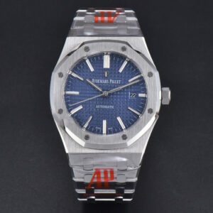 Royal Oak 15400 ORF 41MM Blue Textured Dial SS Bracelet A3120 Super Clone - Image 7