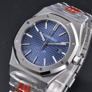Royal Oak 15400 ORF 41MM Blue Textured Dial SS Bracelet A3120 Super Clone - Image 9
