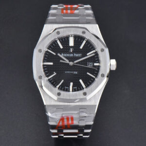 Royal Oak 15400 ORF 41MM Black Textured Dial SS Bracelet A3120 Super Clone - Image 7