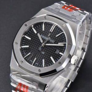 Royal Oak 15400 ORF 41MM Black Textured Dial SS Bracelet A3120 Super Clone - Image 9