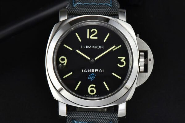 PAM774 44mm HWF Black Dial Black Leather Strap A6497