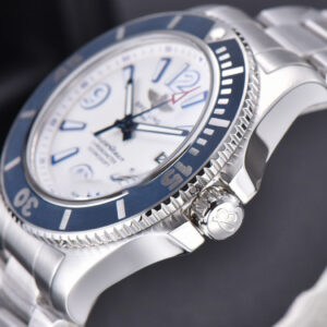 Superocean Automatic TF 44MM White Dial Blue Bezel SS Bracelet A2824 - Image 16