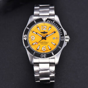 Superocean Automatic TF 44MM Yellow Dial Black Bezel SS Bracelet A2824 - Image 13
