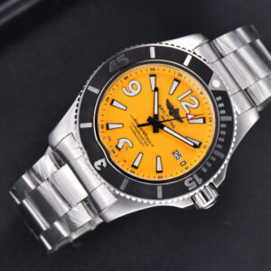 Superocean Automatic TF 44MM Yellow Dial Black Bezel SS Bracelet A2824 - Image 14