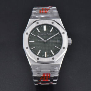 Royal Oak 15510 “50th Anniversary” ORF 41MM SS Green Dial SS Bracelet SA4302 - Image 7