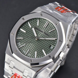 Royal Oak 15510 “50th Anniversary” ORF 41MM SS Green Dial SS Bracelet SA4302 - Image 9