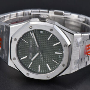 Royal Oak 15510 “50th Anniversary” ORF 41MM SS Green Dial SS Bracelet SA4302 - Image 17