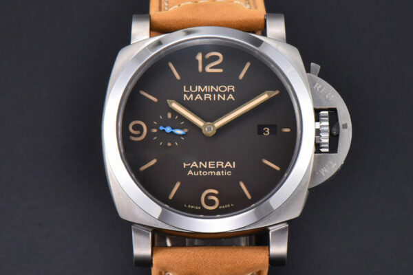 PAM1351 44mm TTF Brown Dial Brown Leather Strap P9001