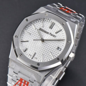 Royal Oak 15510 “50th Anniversary” ORF 41MM SS White Dial SS Bracelet SA4302 - Image 9