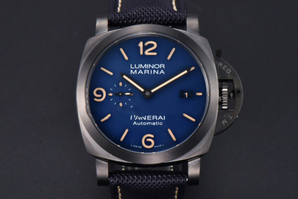 PAM1021 TTF 44MM Blue Dial Blue Nato Strap P9010