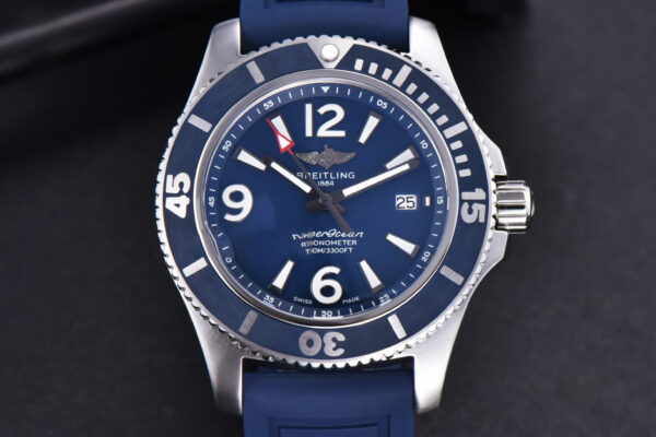 Superocean Automatic TF 44MM Blue Dial Blue Rubber Strap A2824