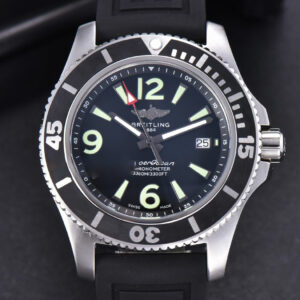 Superocean Automatic TF 44MM Black Dial Black Rubber Strap A2824
