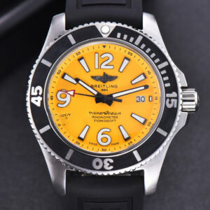 Superocean Automatic TF 44MM Yellow Dial Black Rubber Strap A2824