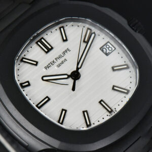 Nautilus 5711 PVD All Black PPF 40MM White Textured Dial PVD Bracelet 324CS V4 - Image 6