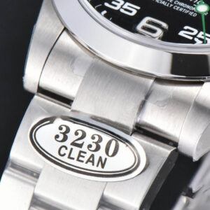 Air King 126900 40mm 904L Clean CF Black Dial SS Bracelet VR3230 - Image 7