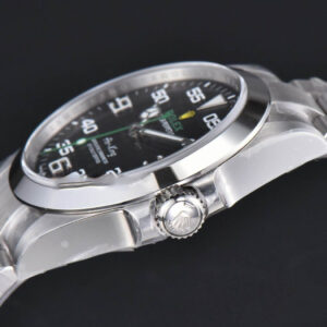 Air King 126900 40mm 904L Clean CF Black Dial SS Bracelet VR3230 - Image 8