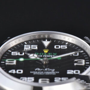 Air King 126900 40mm 904L Clean CF Black Dial SS Bracelet VR3230 - Image 9