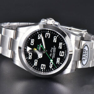 Air King 126900 40mm 904L Clean CF Black Dial SS Bracelet VR3230 - Image 12