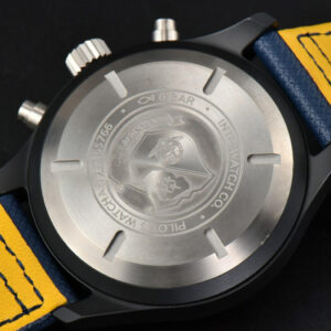 Pilot Chrono Blue Angels Black Ceramic 44mm YLF Blue Diam Blue Leather Strap A7750 - Image 15