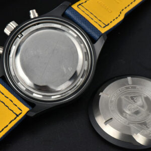 Pilot Chrono Blue Angels Black Ceramic 44mm YLF Blue Diam Blue Leather Strap A7750 - Image 19