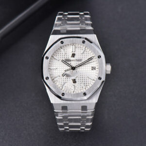 Royal Oak 15500 OMF 41MM White Textured Dial SS Bracelet MIYOTA 9015 V2 - Image 3
