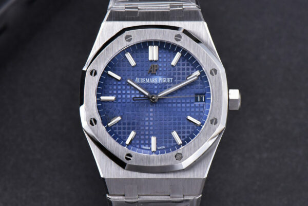 Royal Oak 15500 OMF 41MM Blue Textured Dial SS Bracelet MIYOTA 9015 V2
