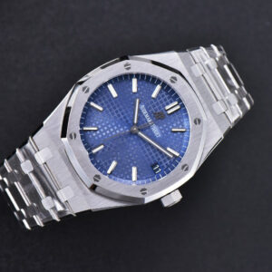 Royal Oak 15500 OMF 41MM Blue Textured Dial SS Bracelet MIYOTA 9015 V2 - Image 17