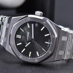 Royal Oak 15500 OMF 41MM Black Textured Dial SS Bracelet MIYOTA 9015 V2 - Image 25