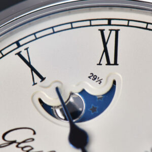 Excellence Panorama V9F 40MM SS Date Moonphase White Dial Black Leather Strap A100 - Image 3