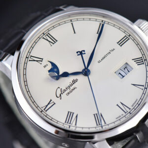 Excellence Panorama V9F 40MM SS Date Moonphase White Dial Black Leather Strap A100 - Image 7