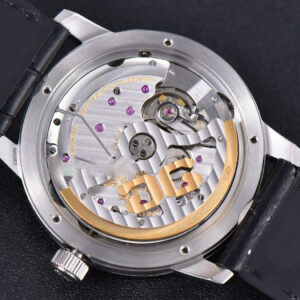 Excellence Panorama V9F 40MM SS Date Moonphase White Dial Black Leather Strap A100 - Image 19