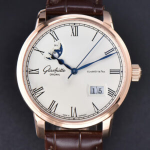 Excellence Panorama V9F 40MM RG Date Moonphase White Dial Brown Leather Strap A100