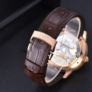 Excellence Panorama V9F 40MM RG Date Moonphase White Dial Brown Leather Strap A100 - Image 10