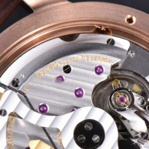 Excellence Panorama V9F 40MM RG Date Moonphase White Dial Brown Leather Strap A100 - Image 20
