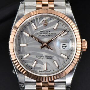 DateJust 36MM RG/SS EWF Silver Plam Dial Jubilee Bracelet A3235