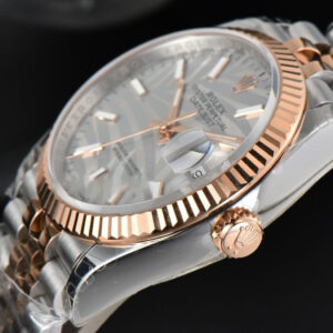 DateJust 36MM RG/SS EWF Silver Plam Dial Jubilee Bracelet A3235 - Image 9